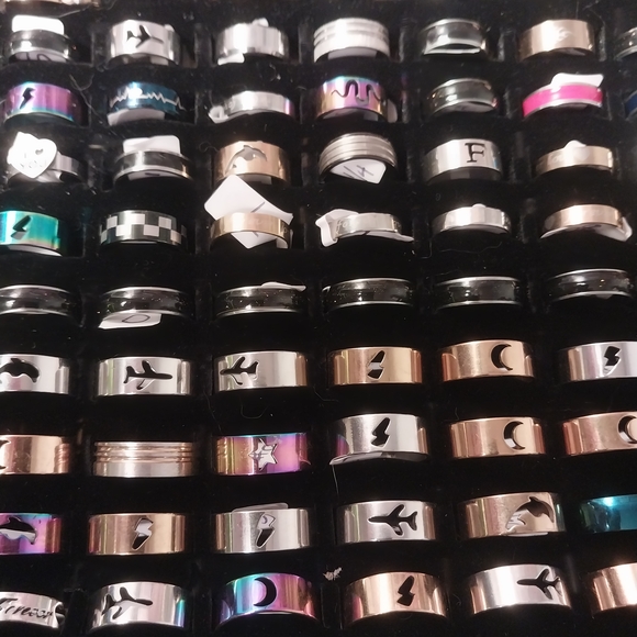 Assorted Stainless Steel Rings - Picture 9 of 13